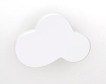 Furniture knob cloud white - furniture handles, furniture heads for children's rooms