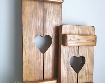 Wooden Shutters, rustic home decor, star decor, heart decor, handmade wooden panels,