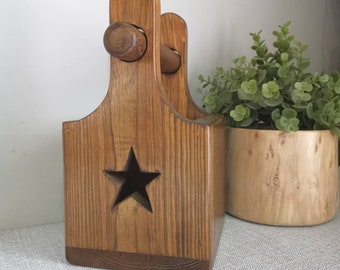 Toilet roll holder, quirky loo roll, wooden rack, bathroom accessories, Star home accessories