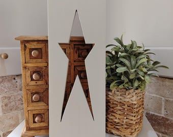 Wall Art Star, Decorative wall panel, Star wall hanging, wall art, star decor, home interiors, Painted wall panel