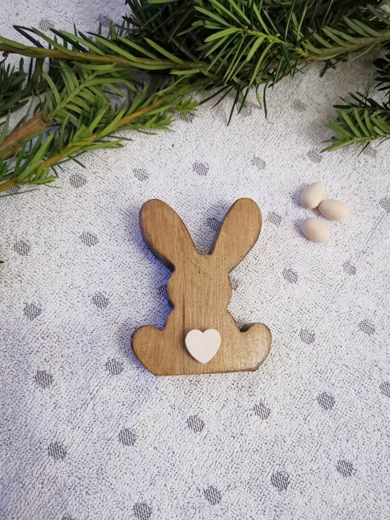 Wooden Easter Rabbit gift ornament Nursery decor Mothers | Etsy
