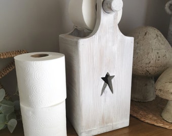 Toilet roll holder, quirky loo roll, wooden rack, bathroom accessories, Heart accessories, star accessories