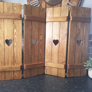 Joined Wooden Shutters, Shutter Panels, Rustic Home Decor, Star Decor ...