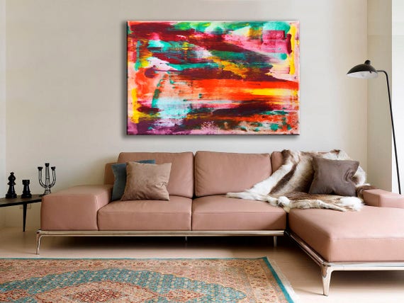 Large Abstract Art Original Painting Wall Hanging