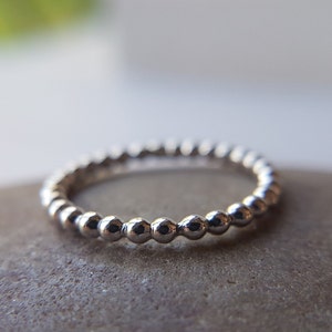 Silver bobble ring, Mother's Day gift for friend, Friendship Jewellery, Cute thumb ring, Elegant ladies ring, Pandora style silver ring image 5