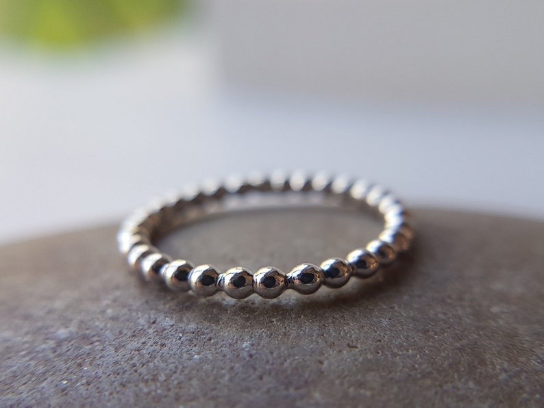 Silver bobble ring, Mother's Day gift for friend, Friendship Jewellery, Cute thumb ring, Elegant ladies ring, Pandora style silver ring image 5