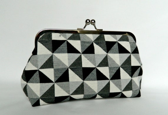 geometric clutch bag