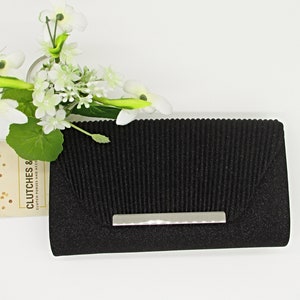 Black Women&#39;s Evening Bag, Fashionable Evening Bag, Clutch Bag, Women&#39;s Gift, Ladies Handbag, Cross-Body Black Wedding Bag, Clutch Purse