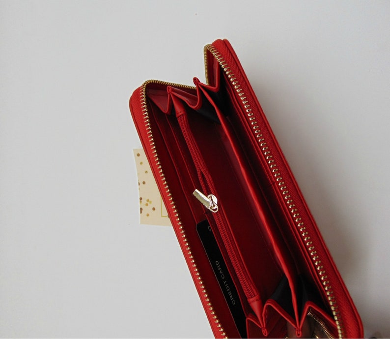 Tan Leather Ladies Wallet, Cow Leather Wallet, Tan Ladies Tassel Wallet