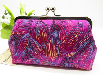 Fuchsia Rosa Blumen Design Clutch Geldbörse, Clutch Geldbörse, Rosa Clutch Tasche, Hochzeits Clutch Tasche, Clutch Tasche, Geschenke für Sie, Damen Geschenke