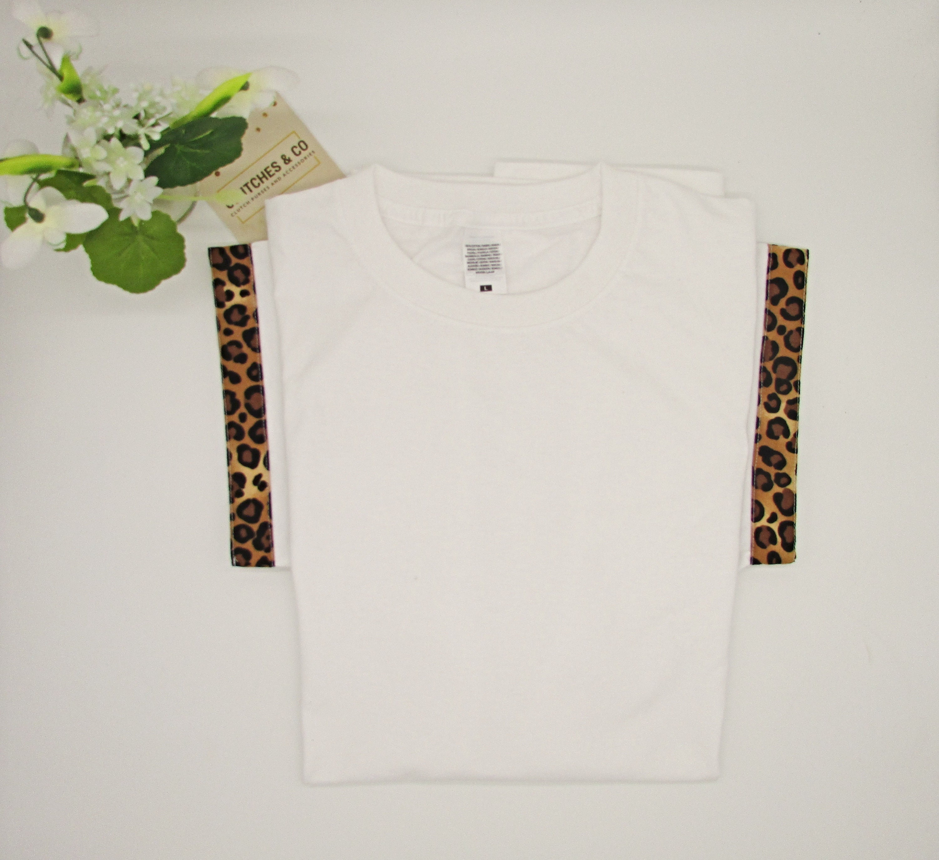 T-shirt Homme Imprimé Léopard Graphique - Blanc - 100% Coton - Tailles S à XL - Neuf Avec étiquettes