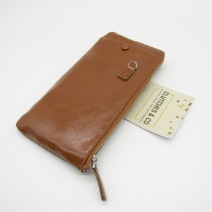 Cartera larga con cremallera para hombre, Cartera de cuero con cremallera, Cartera para hombre, Regalos para él, Cartera estilo vintage, Regalo para hombre