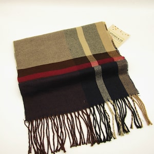 Écharpe chaude d&#39;hiver pour hommes, écharpe à carreaux pour homme, écharpes pour homme, cadeau pour lui, cadeaux pour homme, écharpe tartan pour homme