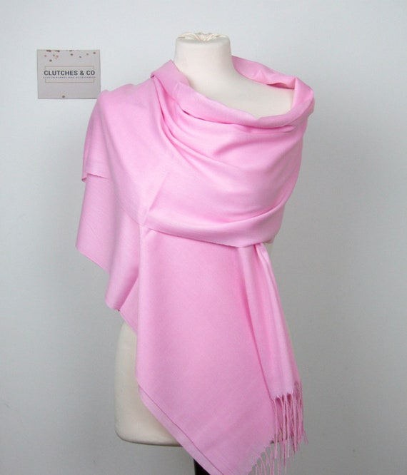 Pink Spring Shawl: Lightweight Scarf for Weddings