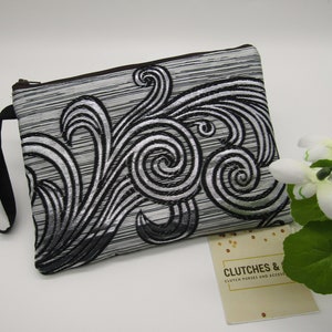 Bolsa de mão com zíper prata e preto metálico, bolsa de mão com zíper prata metálico, bolsa de mão com zíper para casamento, bolsa de mão grande para noite, presentes para mulheres