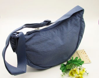 Denim Blue Cross-Body Bag, Ladies Shoulder Bag, Casual Hobos Bag, Ladies Gifts, Nylon Bag for Women, Small Shoulder Bag