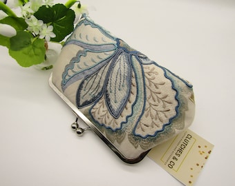 Clutch Purse, Embroidered Linen, Floral Design Clutch Purse, Wedding Bag, Evening Clutch Bag, Clutch Bag, Handmade Clutch Bag, Ladies Gift.