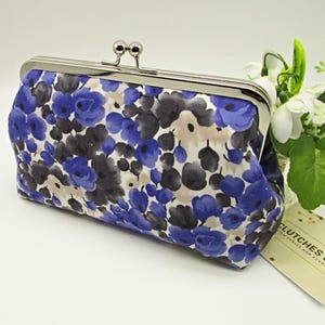 Lilac and Beige Floral Clutch Purse, Clutch Purse, Floral Clutch Bag, Wedding Clutch Bag, Clutch Bag, Handmade Clutch Bag, Ladies Gifts