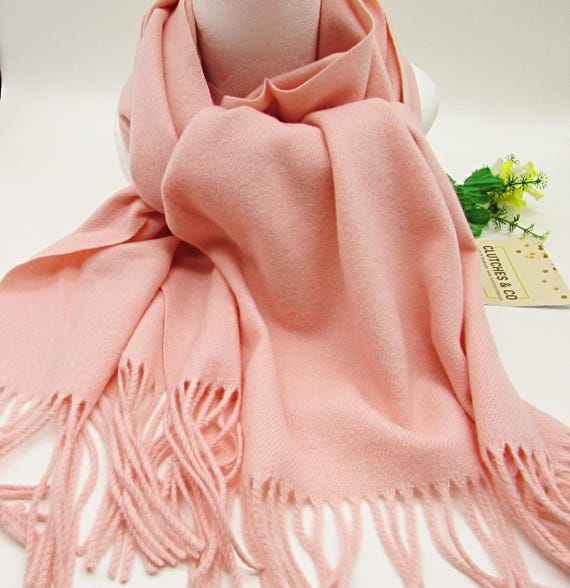 Écharpe/étole 100% Cachemire - Couleur Bois De Rose, Qualité Top, Chaude Et Chic - Neuf Avec étiquettes