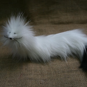 Poseable Art Doll, Fantasy Art Doll Creature, OOAK, &quot;Scroll&quot;,  White and Black