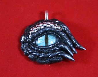Dragon Eye Fantasy Age Sculpture or Necklace Pendant