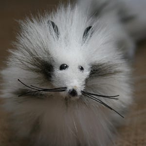 Posable Art Doll,  Fantasy Art Doll Creature, OOAK, &quot;Scroll&quot;.   Grey, Black and White