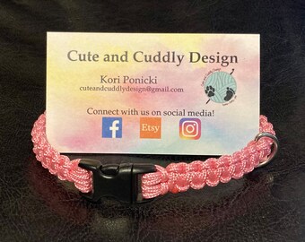 Kleines Paracord Hundehalsband-Welpenhalsband-Personalisiertes Paracord Halsband-Handgemachtes Hundehalsband-Nicht-verstellbar Hundehalsband