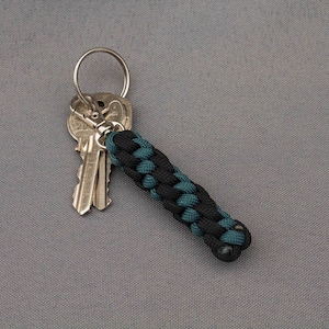 Square Knot Paracord Keychain, Zipper Pull, Luggage Identification Tag, Bag Charm, Custom Color Combinations Available