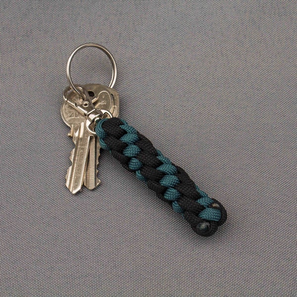 Square Knot Paracord Keychain, Zipper Pull, Luggage Identification Tag, Bag Charm, Custom Color Combinations Available