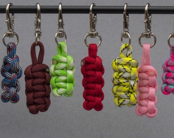 Mousqueton Porte clé paracorde, 2pcs porte-clés en paracorde avec mousqueton - c