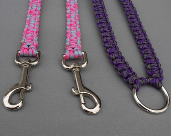 Dog Leash Coupler/Splitter, 1 Foot and 2 Foot Options, Easily Walk Two Dogs at Once, Strong and Durable, Custom Color Combinations Available