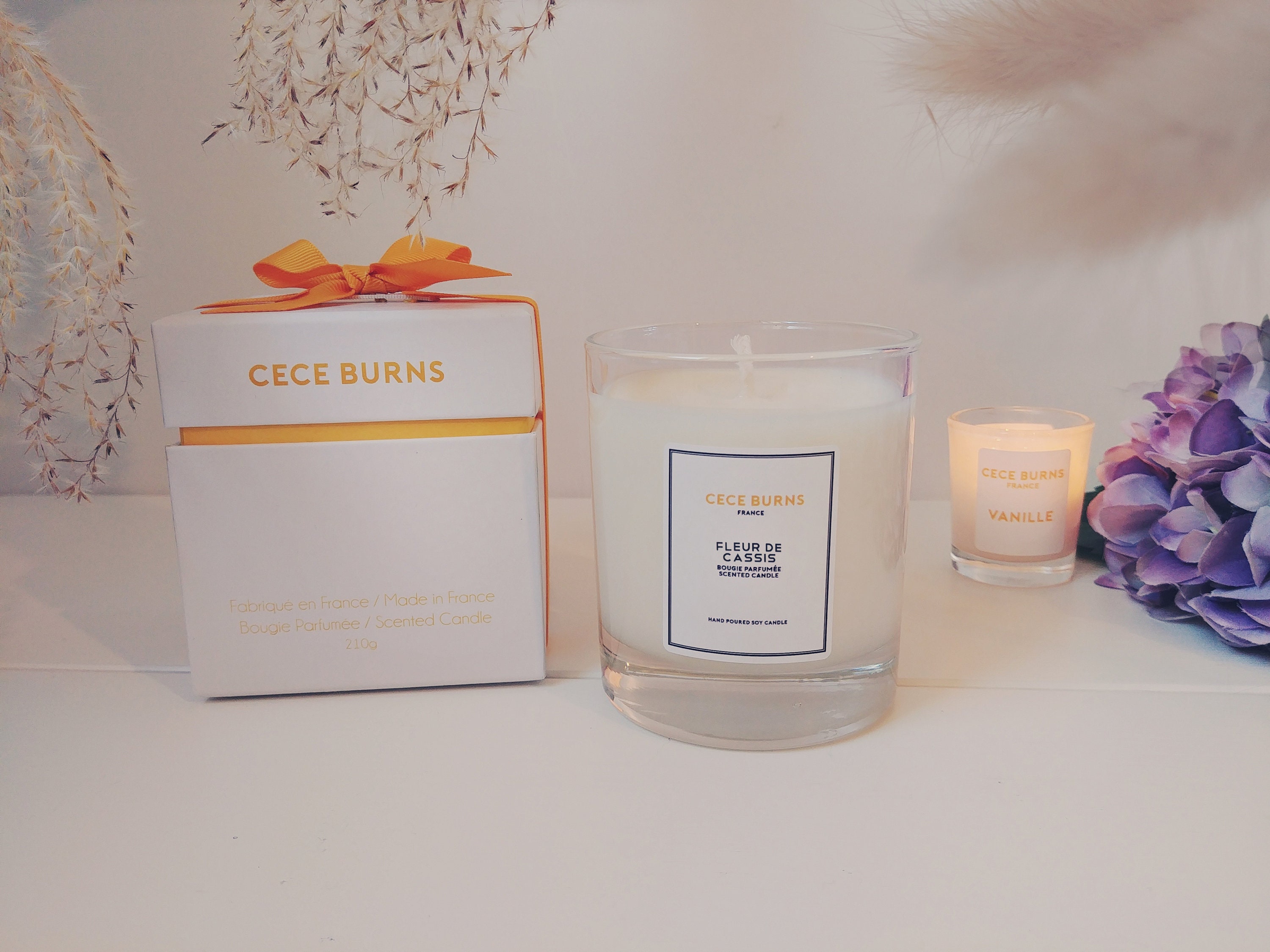 Fleur de Cassis - Bougie Parfumées en Cire de Soja 210G