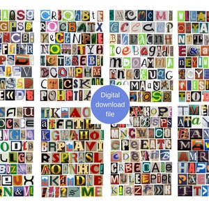 Letras Digitais, 10 folhas A4, Letras para scrapbooking, Letras para Imprimir, Letras para Recortar, Letras Mistas, Baixar arquivo