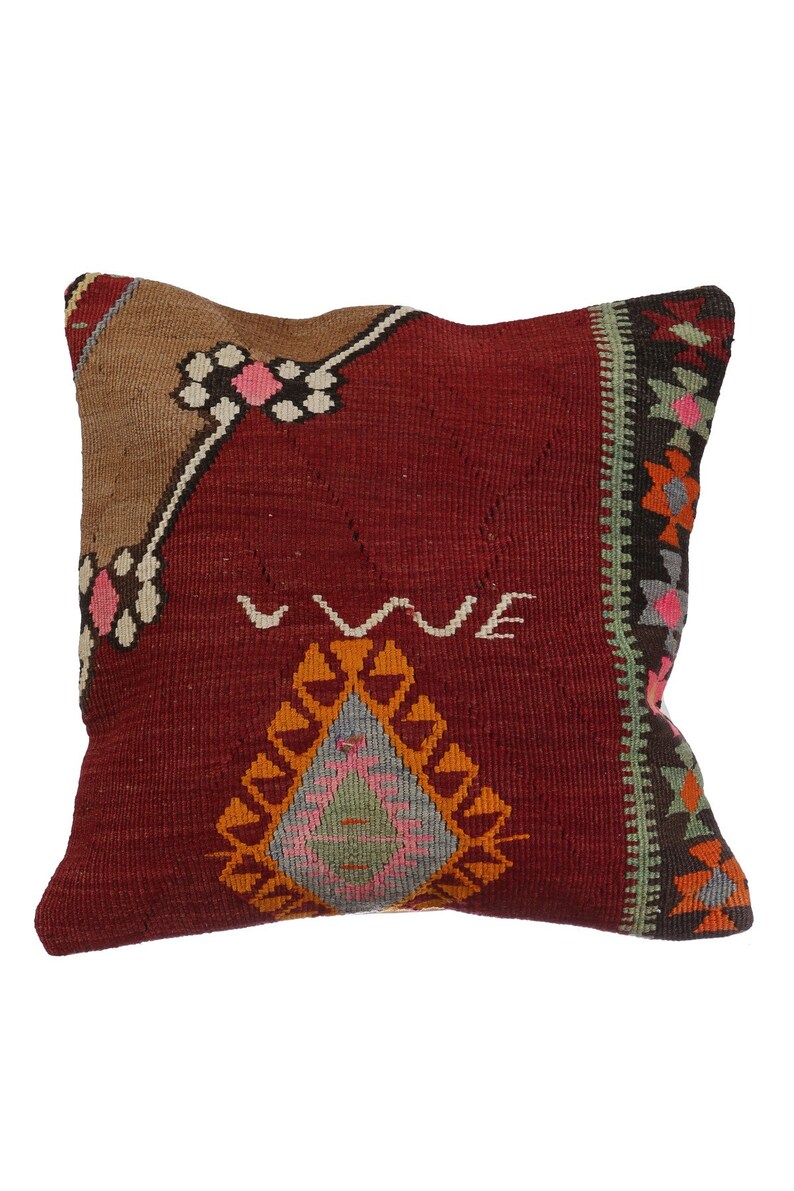 20X20 Decorative Vintage Kilim Pillow Cover