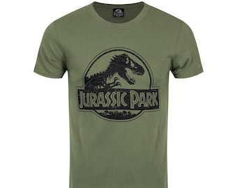 Jurassic Park T-Shirt Movie Logo New Green Official