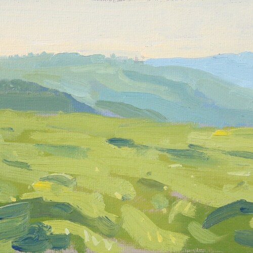 South Downs Landscape ~ Original landscape oil shops painting by Elliot Roworth