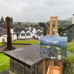 Mountain Storm from Hawkshead Original landscape oil painting by Elliot Roworth image 2