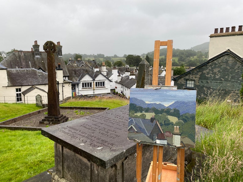 Mountain Storm from Hawkshead Original landscape oil painting by Elliot Roworth image 2