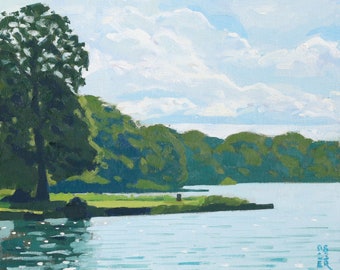 Midday Light, Lullingstone ~ Original Landscape Oil Painting by Elliot Roworth