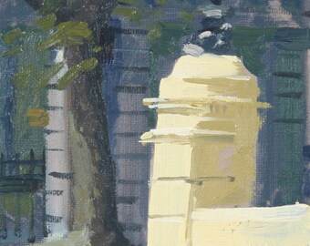 Palmeira Mansions Detail ~ Original cityscape oil painting by Elliot Roworth