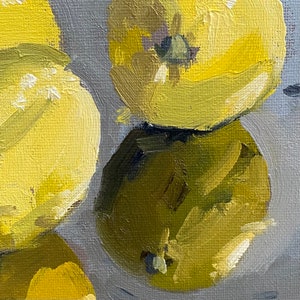 Lemons and Silver Tray Study Original 10x12 still life oil painting by Elliot Roworth image 4