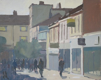 George Street, Hove ~ Original Cityscape Brighton Oil Painting by Elliot Roworth