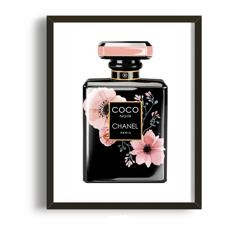 Coco Chanel Bottle Print Coco Chanel Poster Chanel