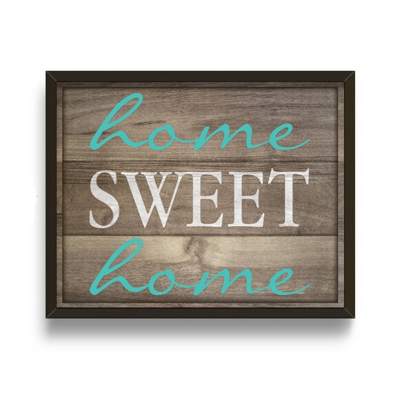 Home Sweet Home Shabby Chic Motivational Decor Brown And