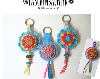 ebook, instructions crochet medallions, keyrings