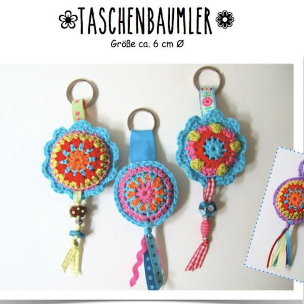 ebook, instructions crochet medallions, keyrings