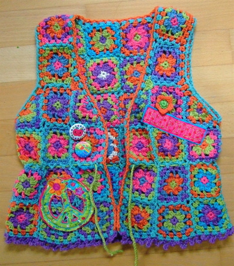 ebook/instructions pour un gilet au crochet Gr. 122-146 image 4