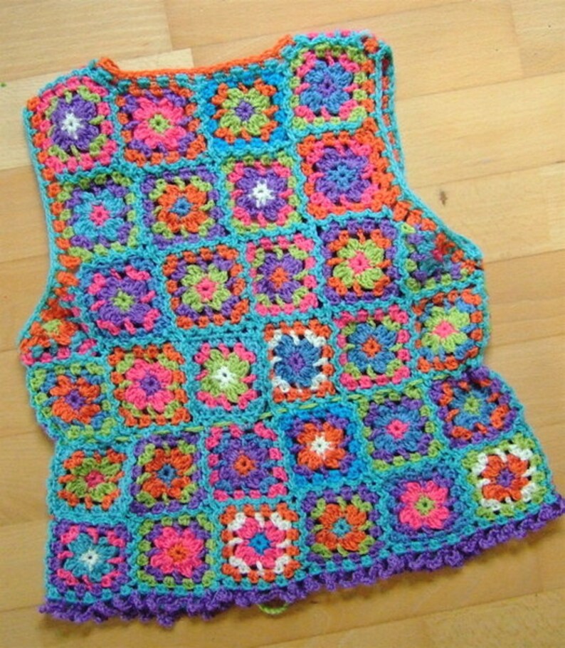 ebook/instructions pour un gilet au crochet Gr. 122-146 image 3