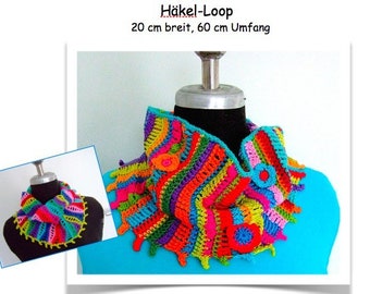 ebook/Instructions for a colorful loop/scarf