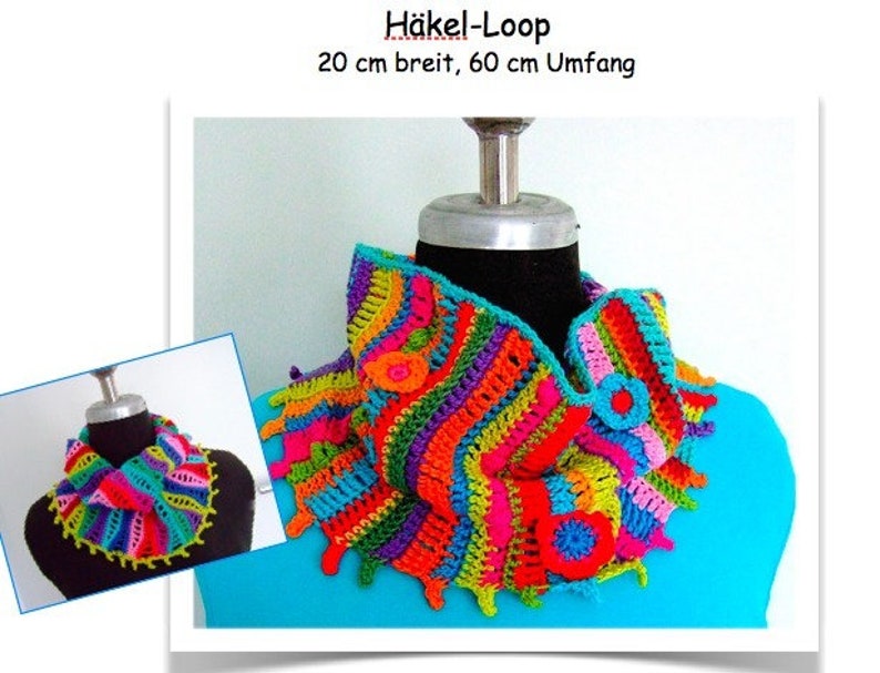 ebook/Instructions for a colorful loop/scarf image 1